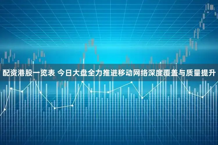配资港股一览表 今日大盘全力推进移动网络深度覆盖与质量提升